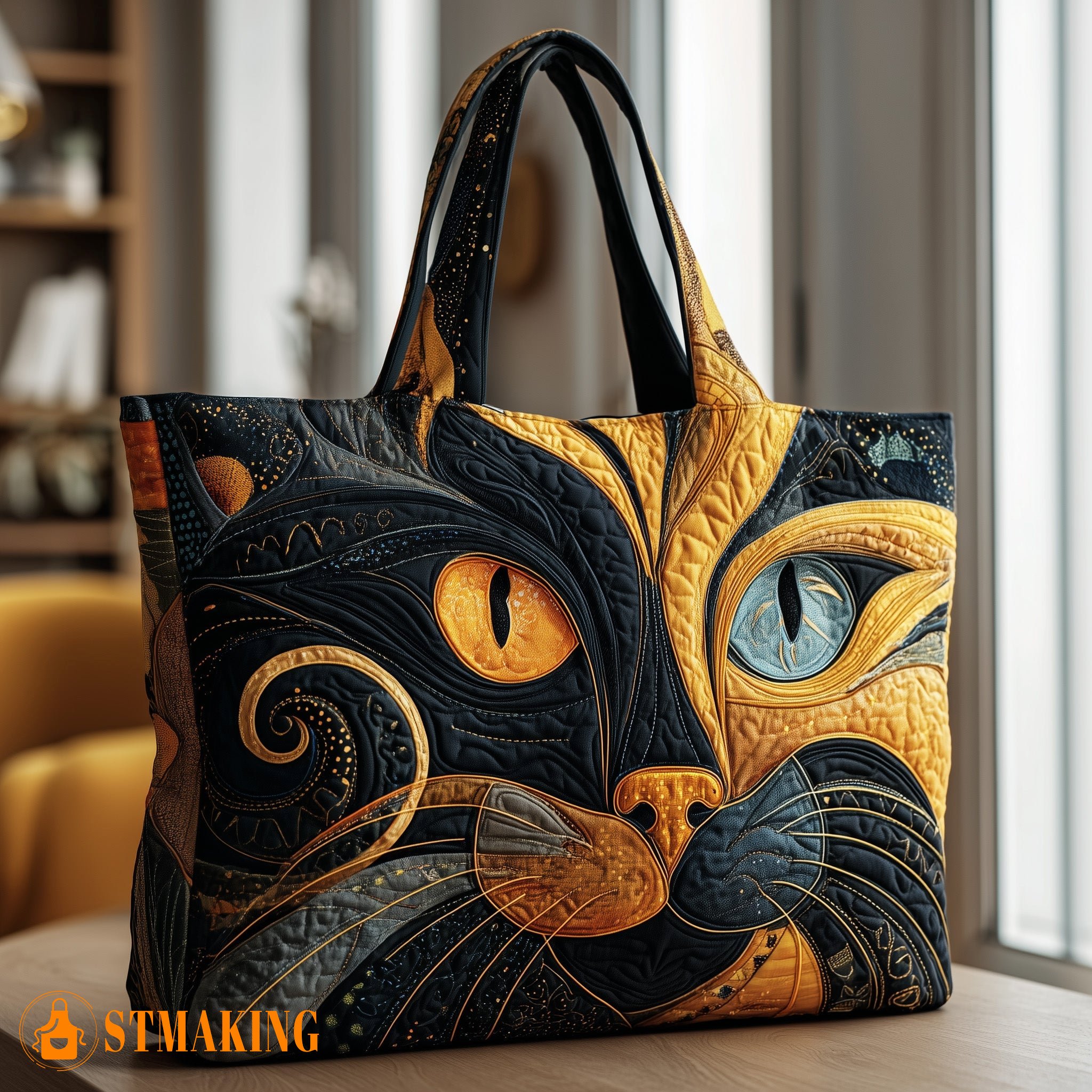 キムタク US Customized Quilted Bag Catitude Quilted Tote Bag
