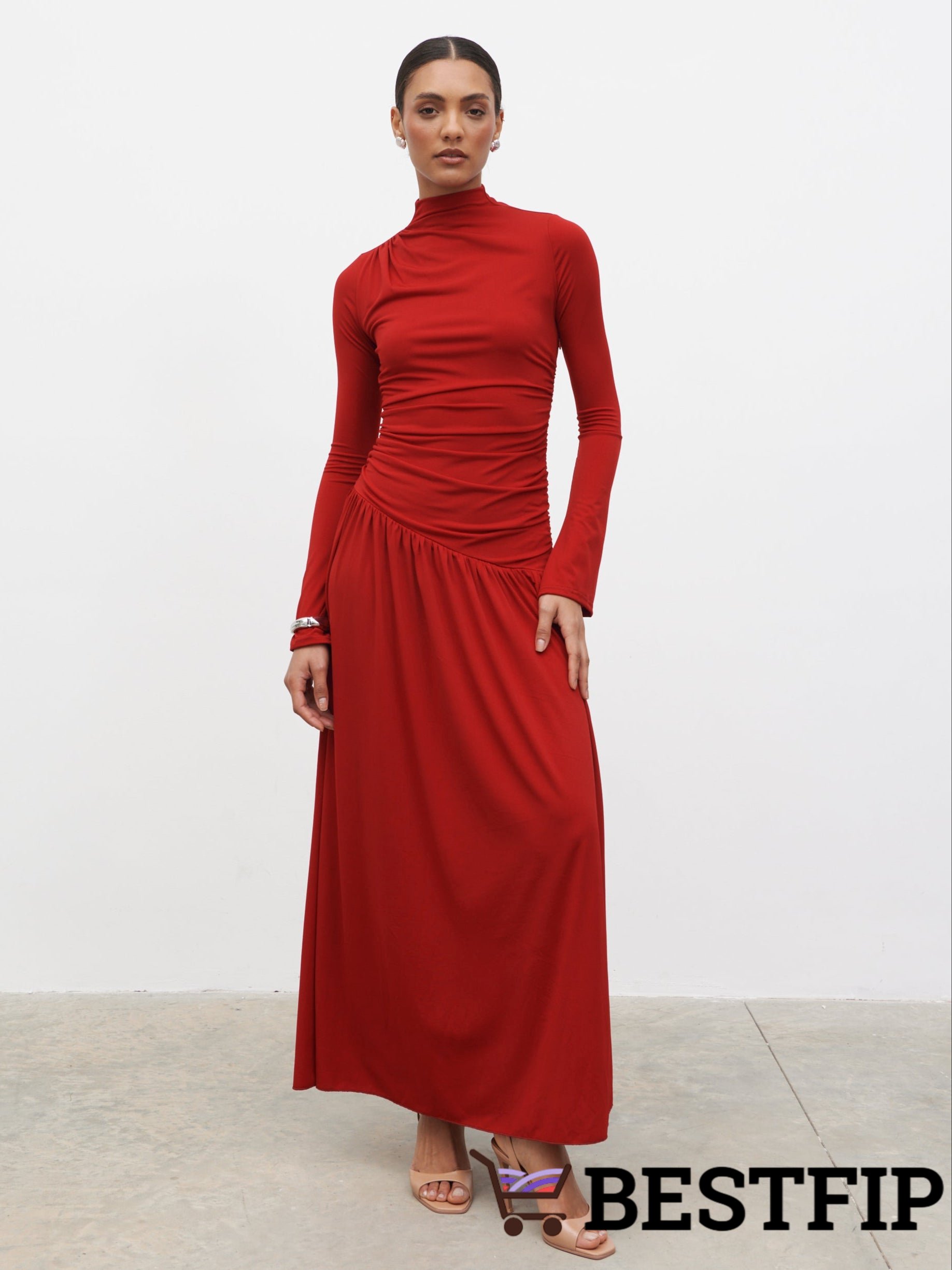 black jersey knit wrap dress Black Jersey Knit Contrast Trim Sleeveless Maxi Dress - All Dresses main image 0