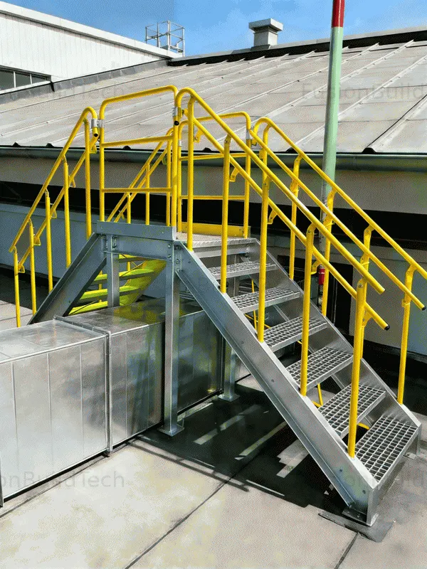 Industrial Steel Stairs-Crossover Staircase