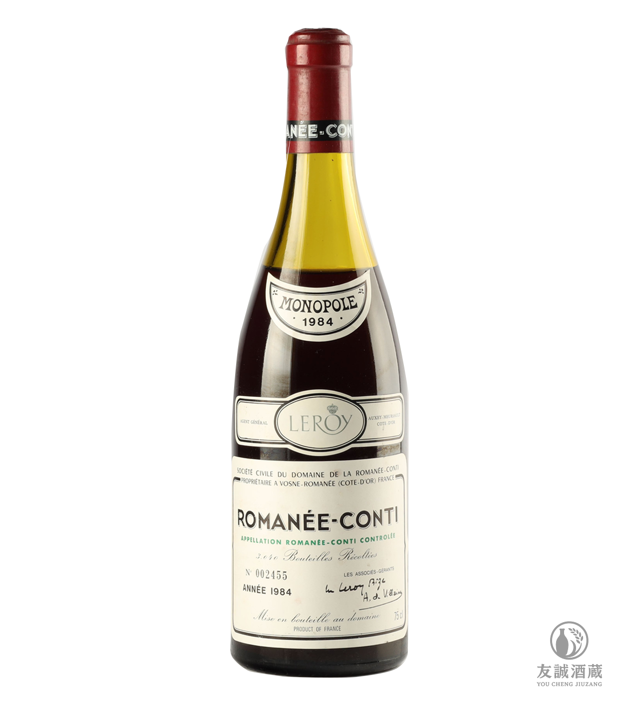 1984年Romanee-Conti 羅曼尼·康帝特級園紅酒【全港專業報價】 友誠酒藏