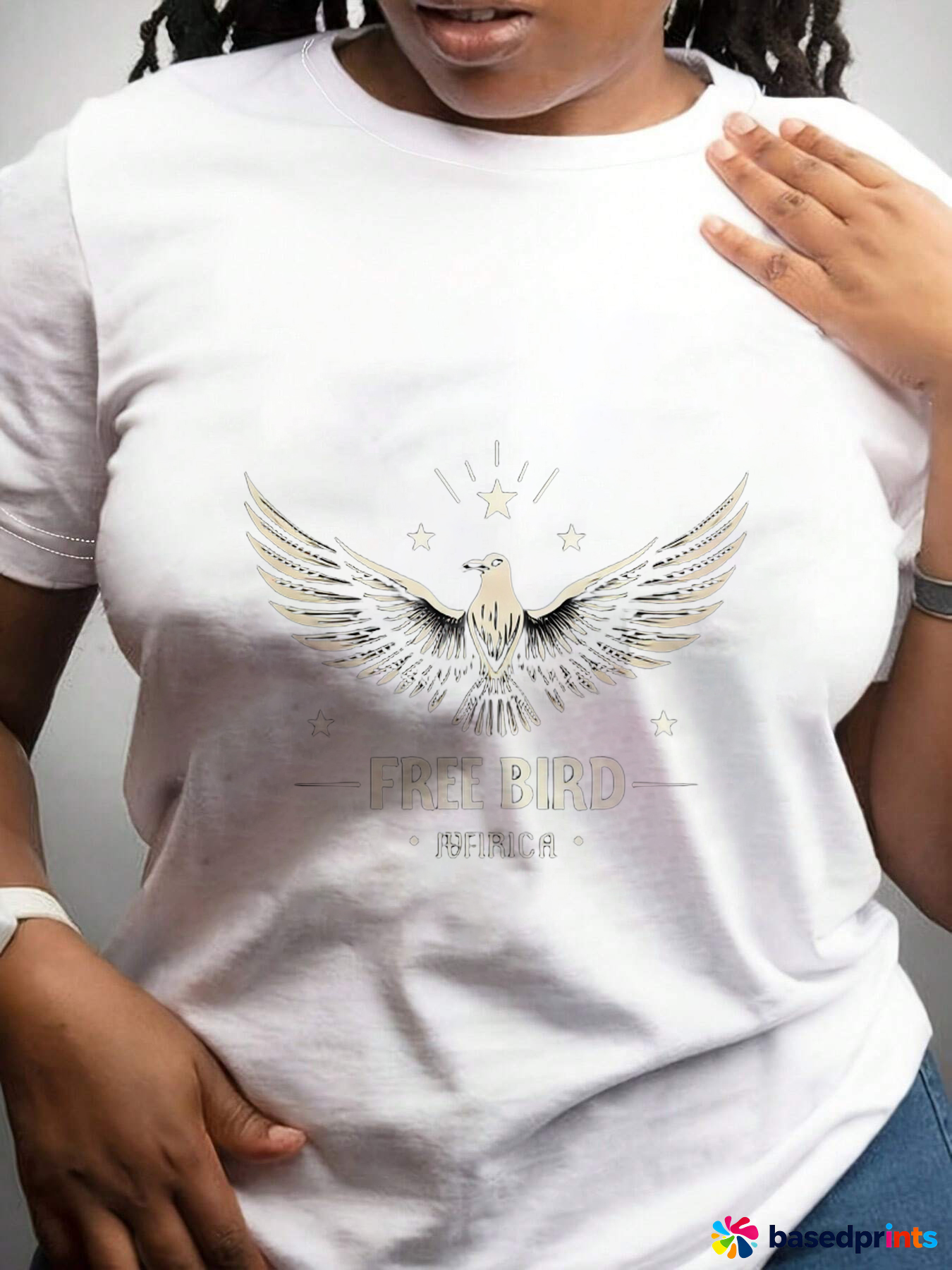 Free Bird T-Shirt White Cotton Casual