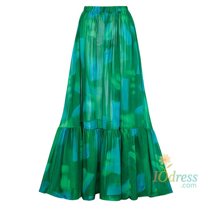 IO Dress New Oblique Shoulder Lotus Leaf Edge Butterfly Print One-piece Swimsuit for Women in Stock