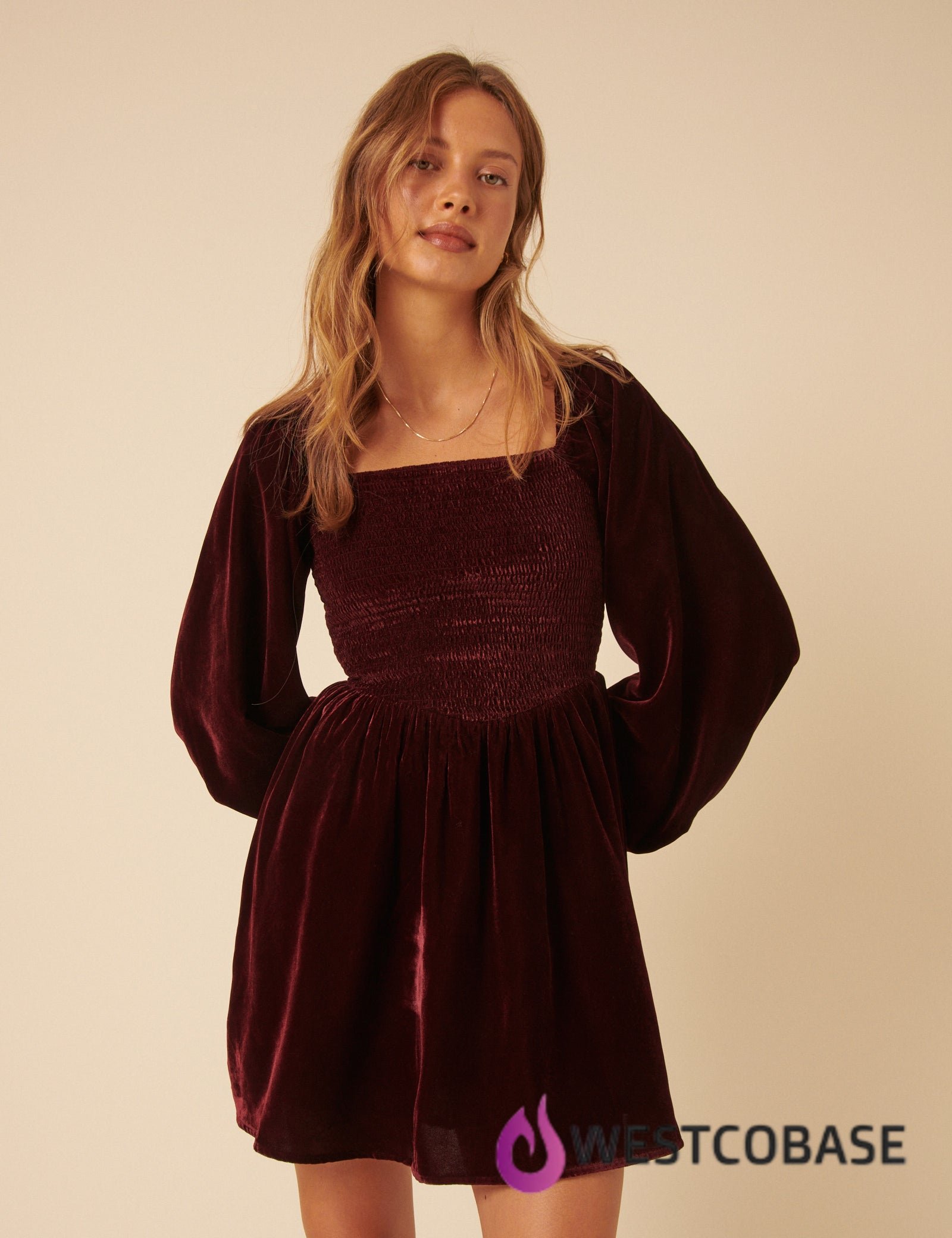 princess polly baby blue dress Burgundy Maxi Dress main image 1