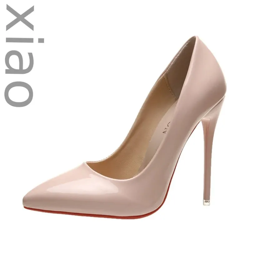 2022 Fashion High Heels 35-45 Plus Size Women Shoes 12cm Thin Stiletto Banquet Wedding Shoes Sexy Pointed Toe Ladies Party Shoes
