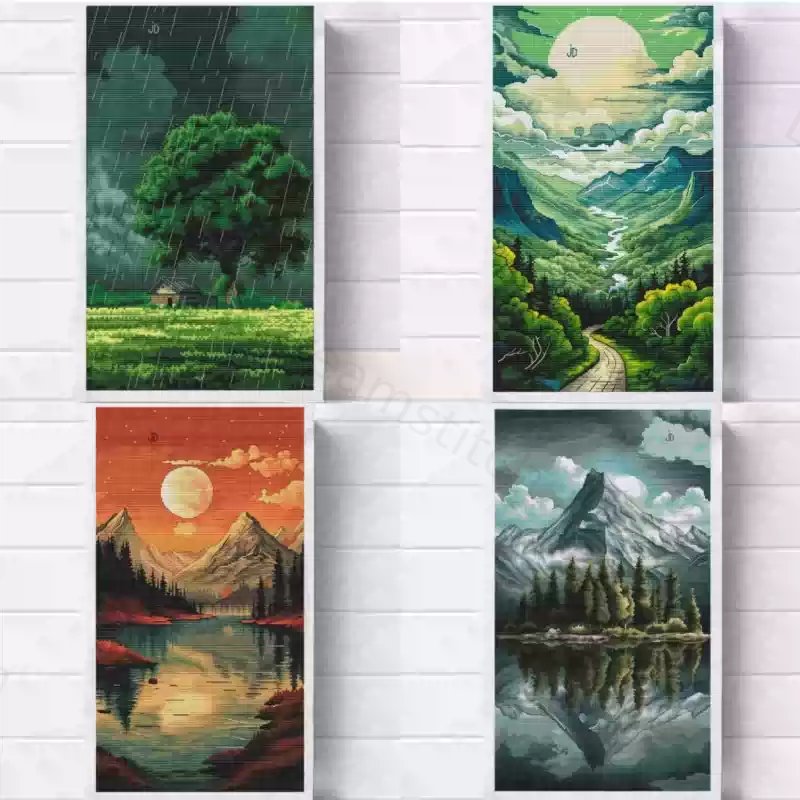 [Fairy]Landscape 14CT Pre-stamped Canvas(40*60cm) Cross Stitch