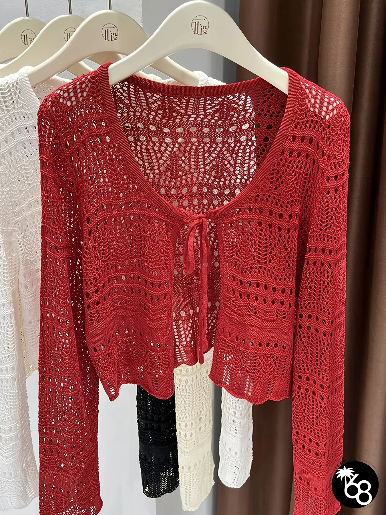 Womens Bohemian Crochet Cardigan Lightweight Hollow Out Cover Summer Lace Short Sweater | 168DEAL