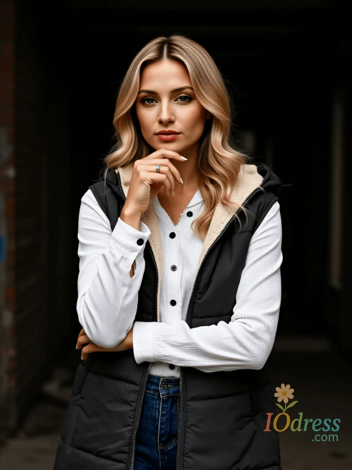 IO Dress Women's Fashion Padded Vest for Autumn Winter Padded Vest Thickened Warmth Essential for Daily Outings and Cozy Wear Padded Vest IO Dress