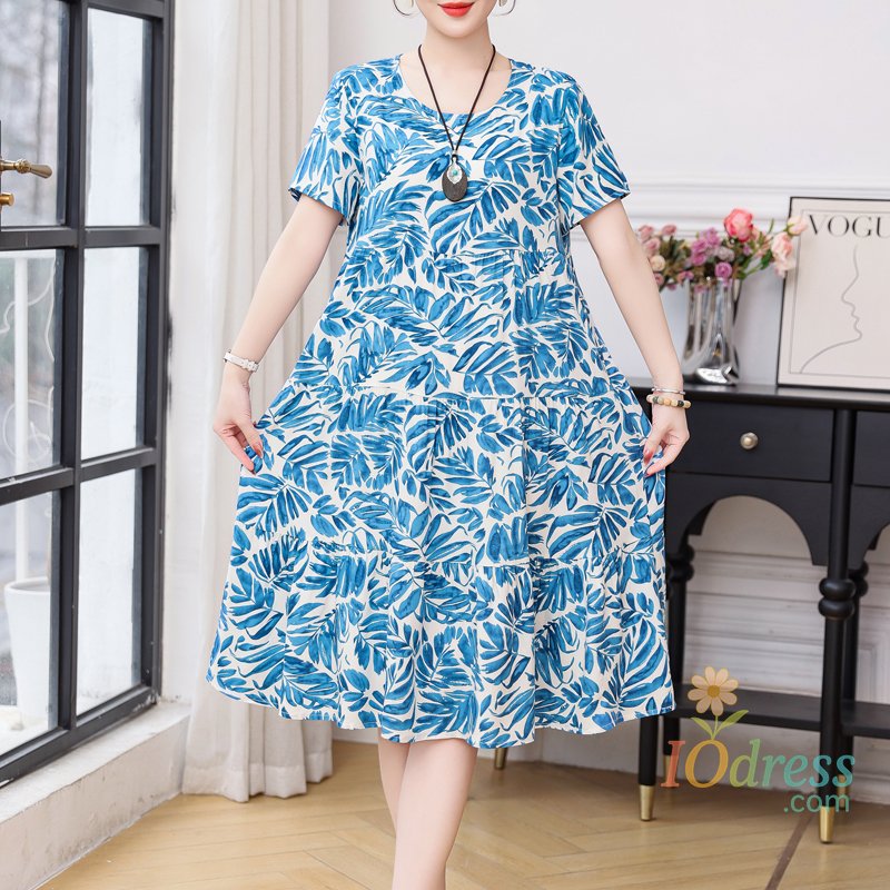 IO Dress New Dress Women Summer Sundress 2024 Casual short sleeve dress Vestidos Female O-Neck Robe Oversized Bohemian dresses