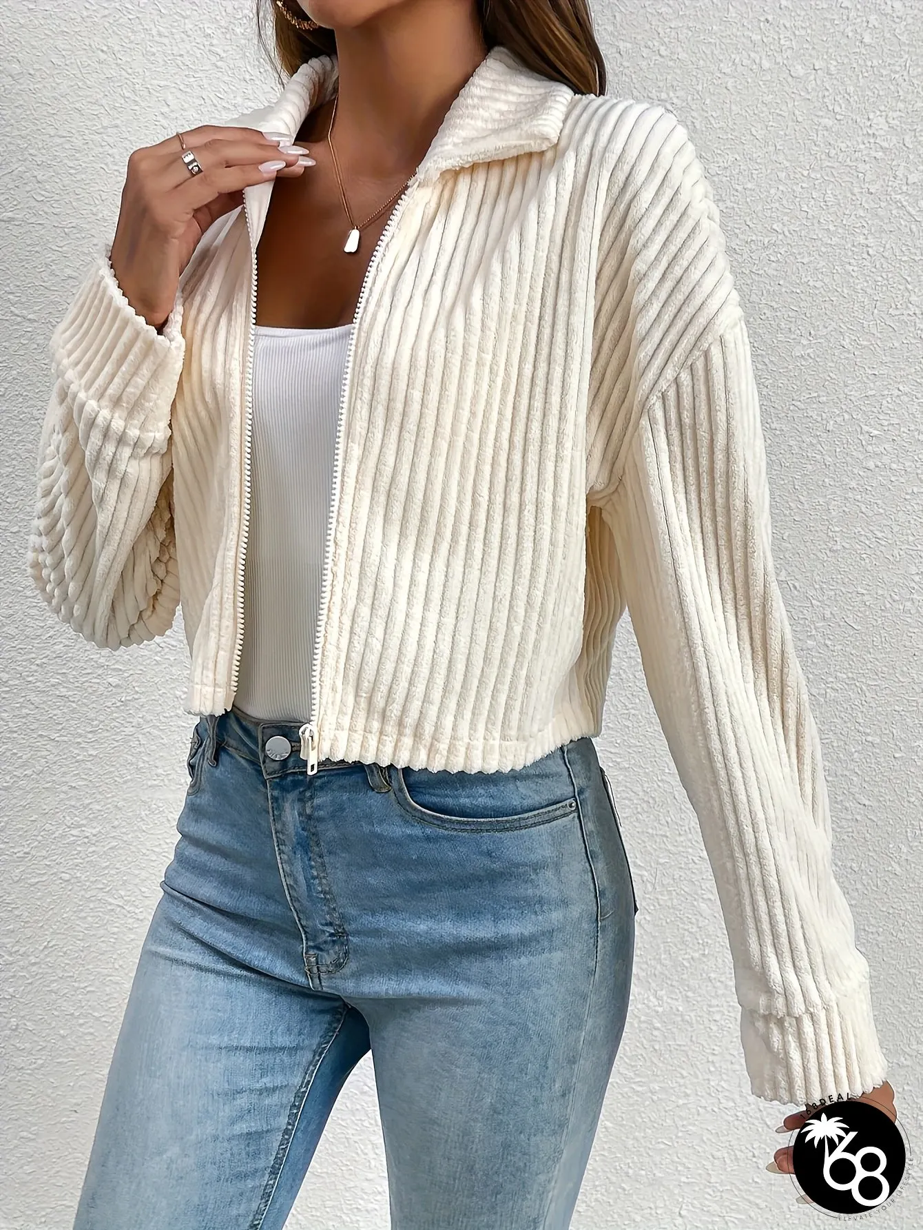 New Autumn Winter Solid Color Strong Texture Short Jacket Korean Fashion Design Casual | 168DEAL