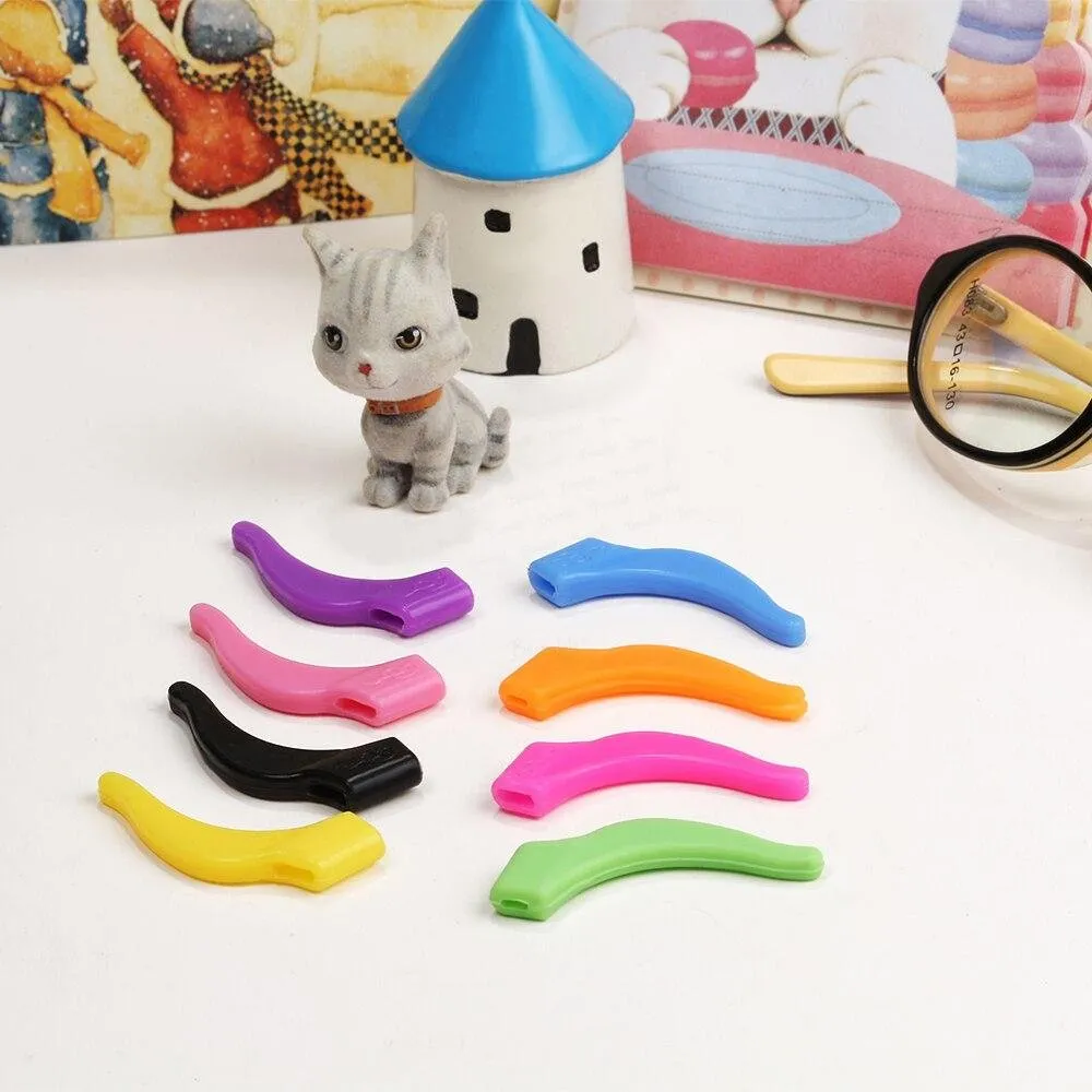 5 Pairs Solid Colour silicone anti-slip eyeglasses holder for children sunglasses or reading glasses ear grip hooks 12 colors dianjiang ARY