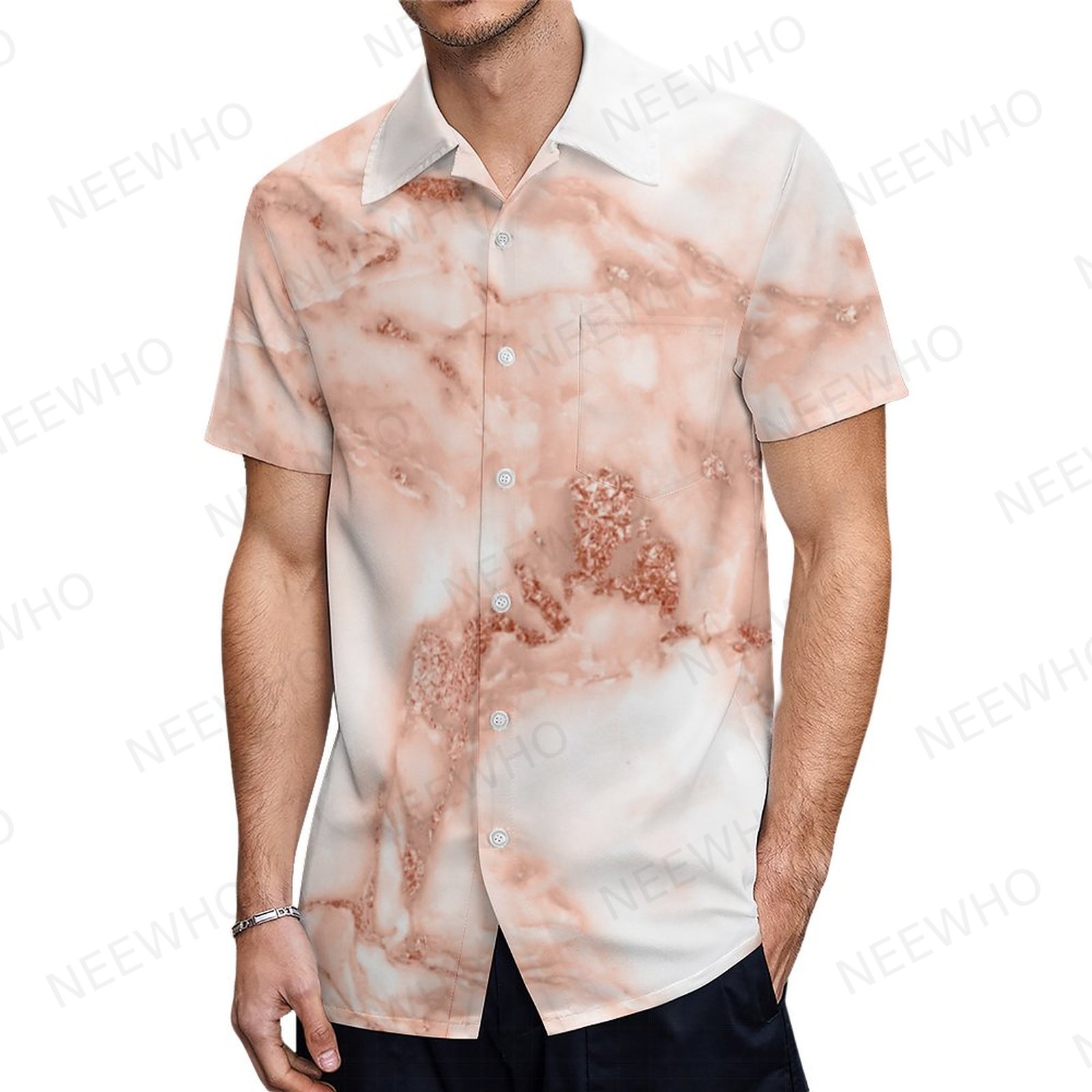 slim fit dress slacks Dress Shirt Men's French Convertible Cuff M3 15-15.5 Sleeve32/33 Rose