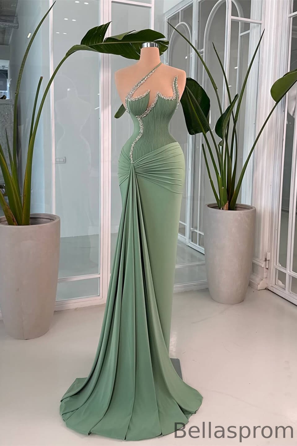 dusty sage formal dress La Femme 31909 Prom Dress - Dusty-Sage