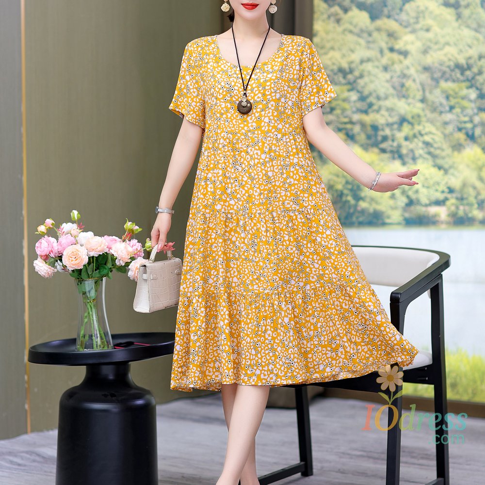 IO Dress New Dress Women Summer Sundress 2024 Casual short sleeve dress Vestidos Female O-Neck Robe Oversized Bohemian dresses