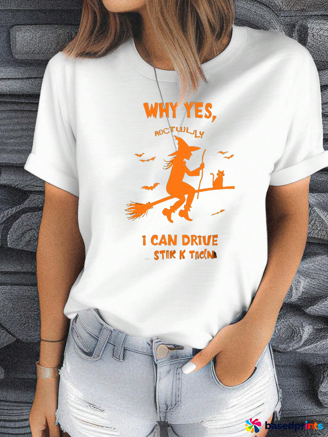 Halloween Witch T-Shirt Women Funny Graphic Tee