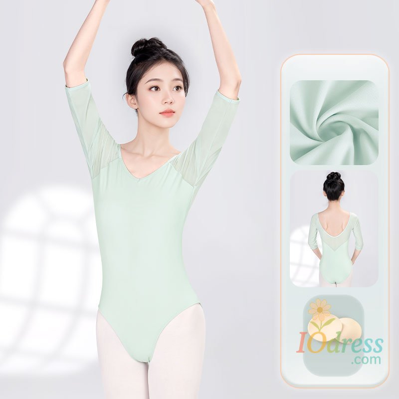 IO Dress Women Ballet Leotards Gymnastics Leotard Sexy Splice Dance Bodysuit Ballerina Dance Leotard Adult Girls Dancewear Ballet Costume