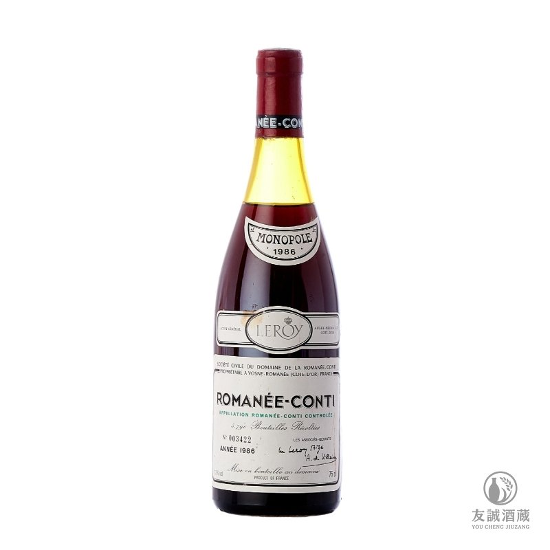 1986年Romanee-Conti 羅曼尼·康帝特級園 友誠酒藏