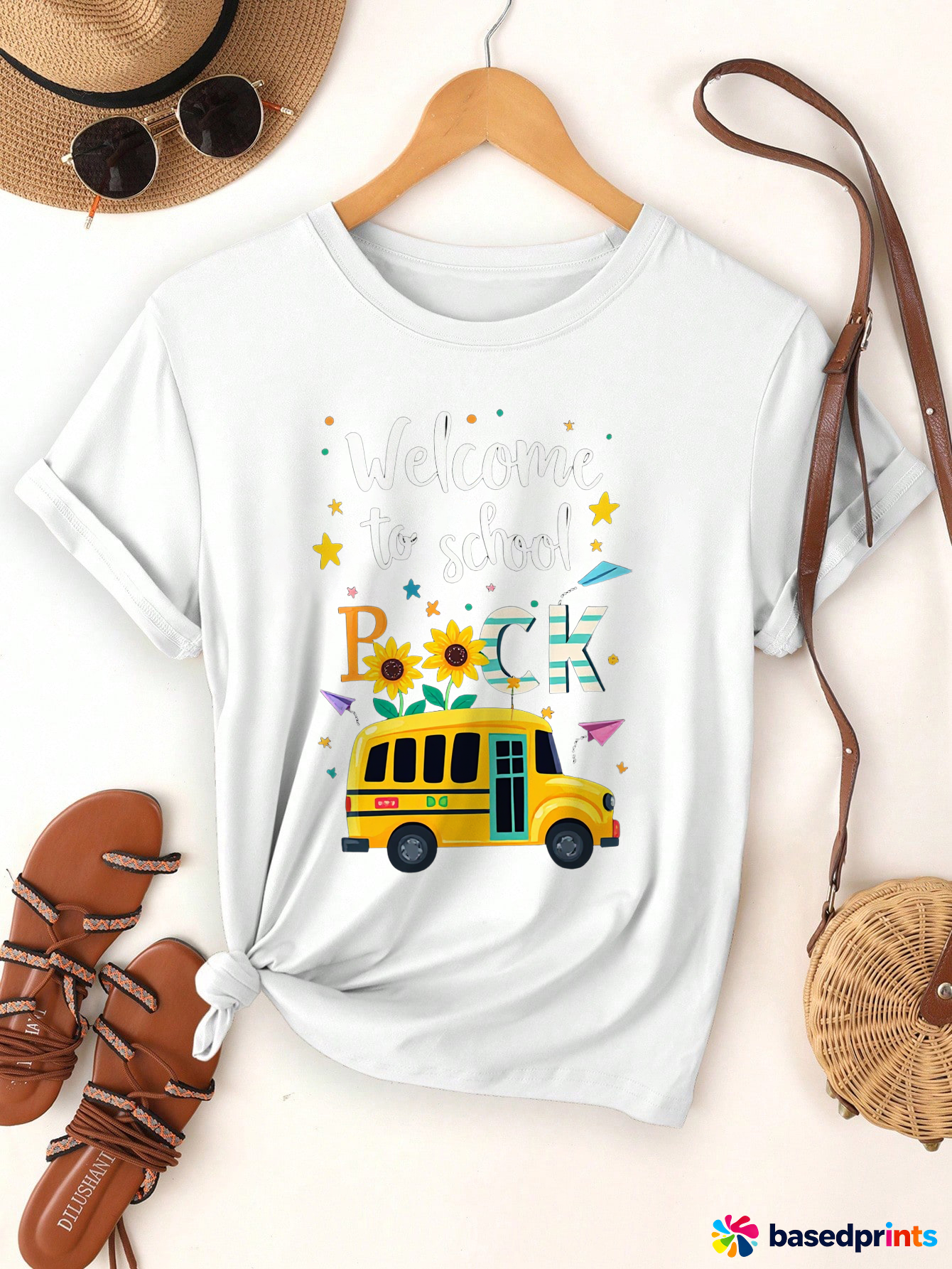 Welcome to School Back T-Shirt Women Summer Short Sleeve Casual Tee Tops