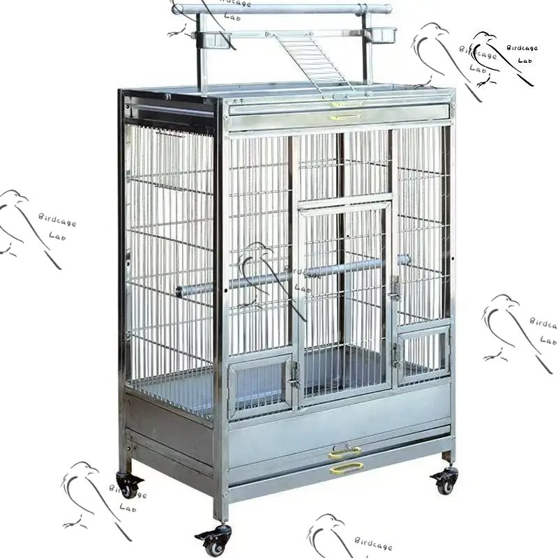 Birdcagelab | Large Pure Stainless Steel King Bird cage