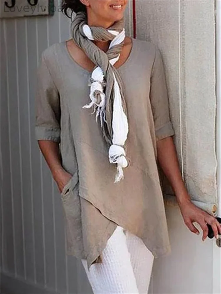 Cross Slit Bottom A Line Casual Tunic