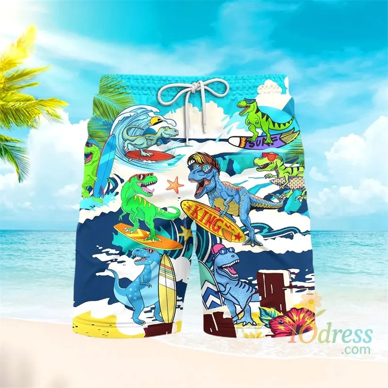 IO Menswear Animal Fish 3d Mens Shorts Sea Creature Graphic Beach Shorts Kid Loose Casual Swimsuit Sports Pants Fashion Hawii Swim Trunks IO Dress