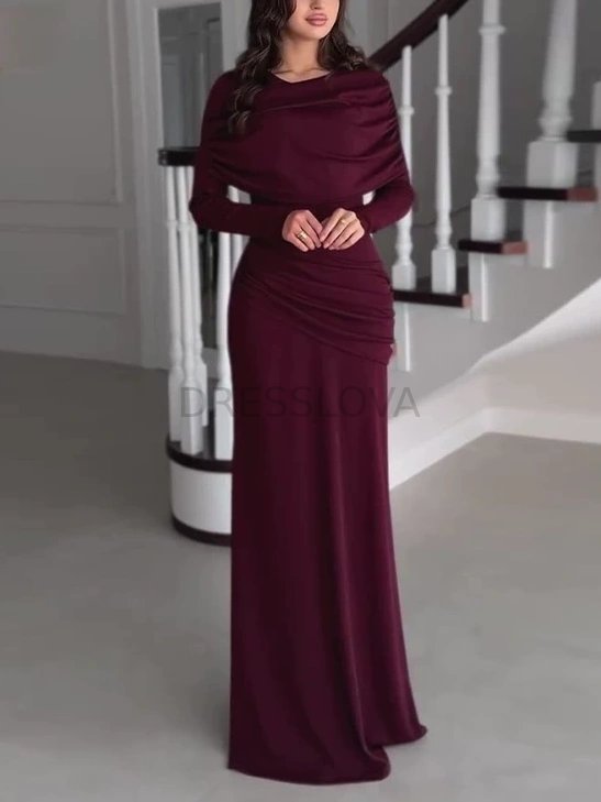 drapey softstreme long-sleeve maxi dress Drapey Softstreme Long-Sleeve Maxi Dress