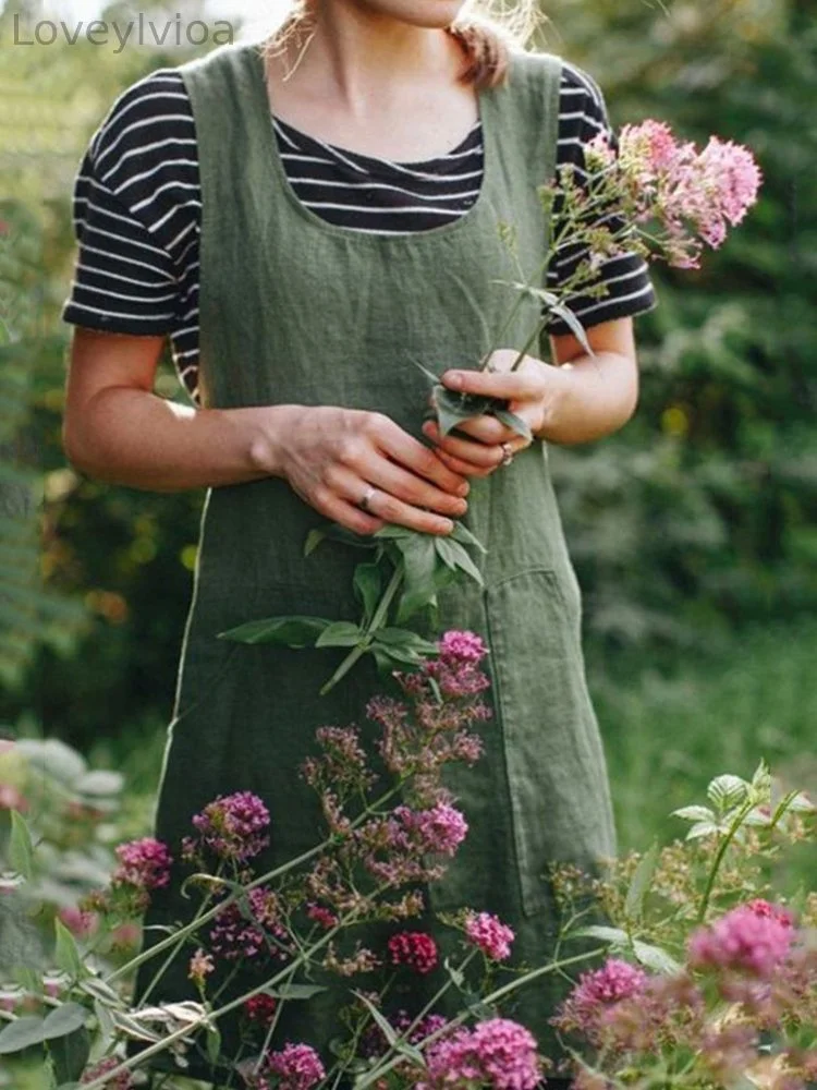 Patch Pocket Cross Back Utility Apron