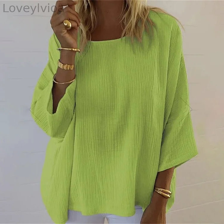 Vintage Round Neck Long Sleeve Comfy T-shirt