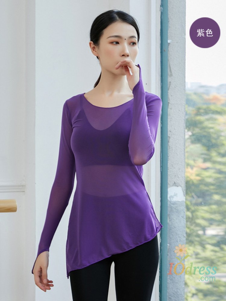 IO Dress Mesh Modern Dance Jazz Costume Tops Party Night Belly Latin Wear Woman Long Sleeves Street Birthday T-shirt Luxury Gala 20234