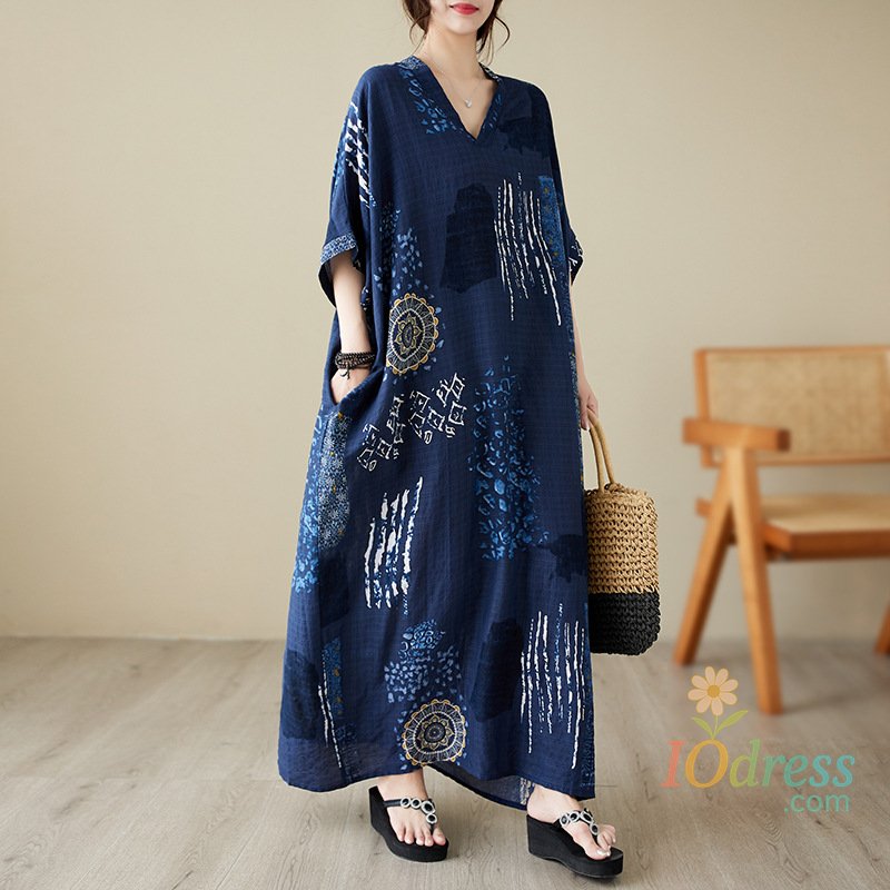 IO Dress Summer Dress for Women Clothing Streetwear Ethnic Style Bohemian Beach Vintage Clothes Casual Fashion Harajuku Loose Streetwear