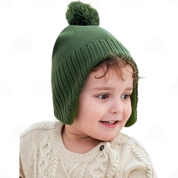 Home Prefer Toddler Boys Girls Hats Earflaps Fleece Knit Beanie Kids Winter Hat