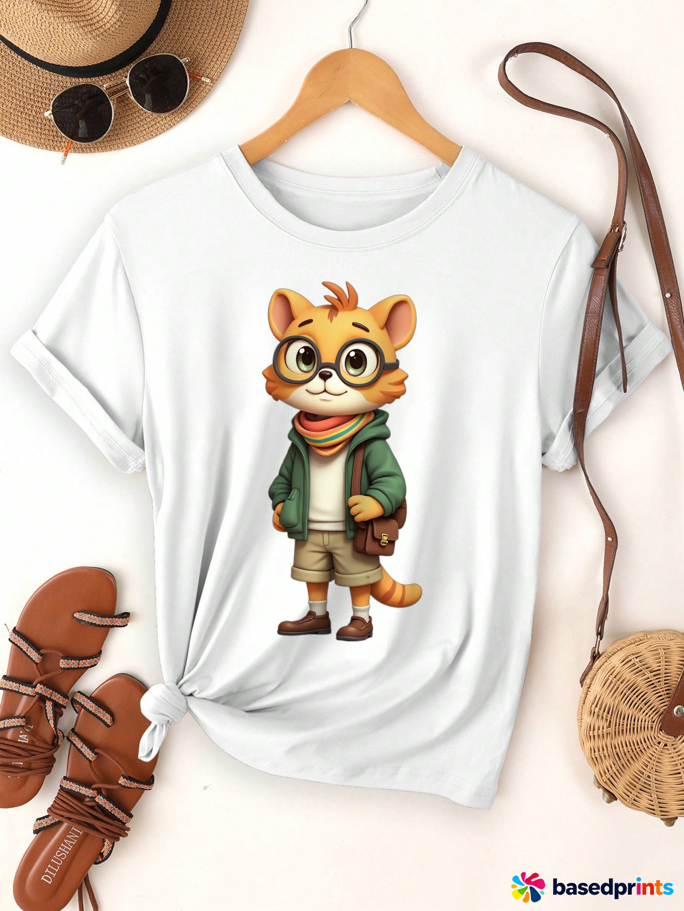 Cute Cartoon Cat T-Shirt Women Summer Short Sleeve Casual Tops