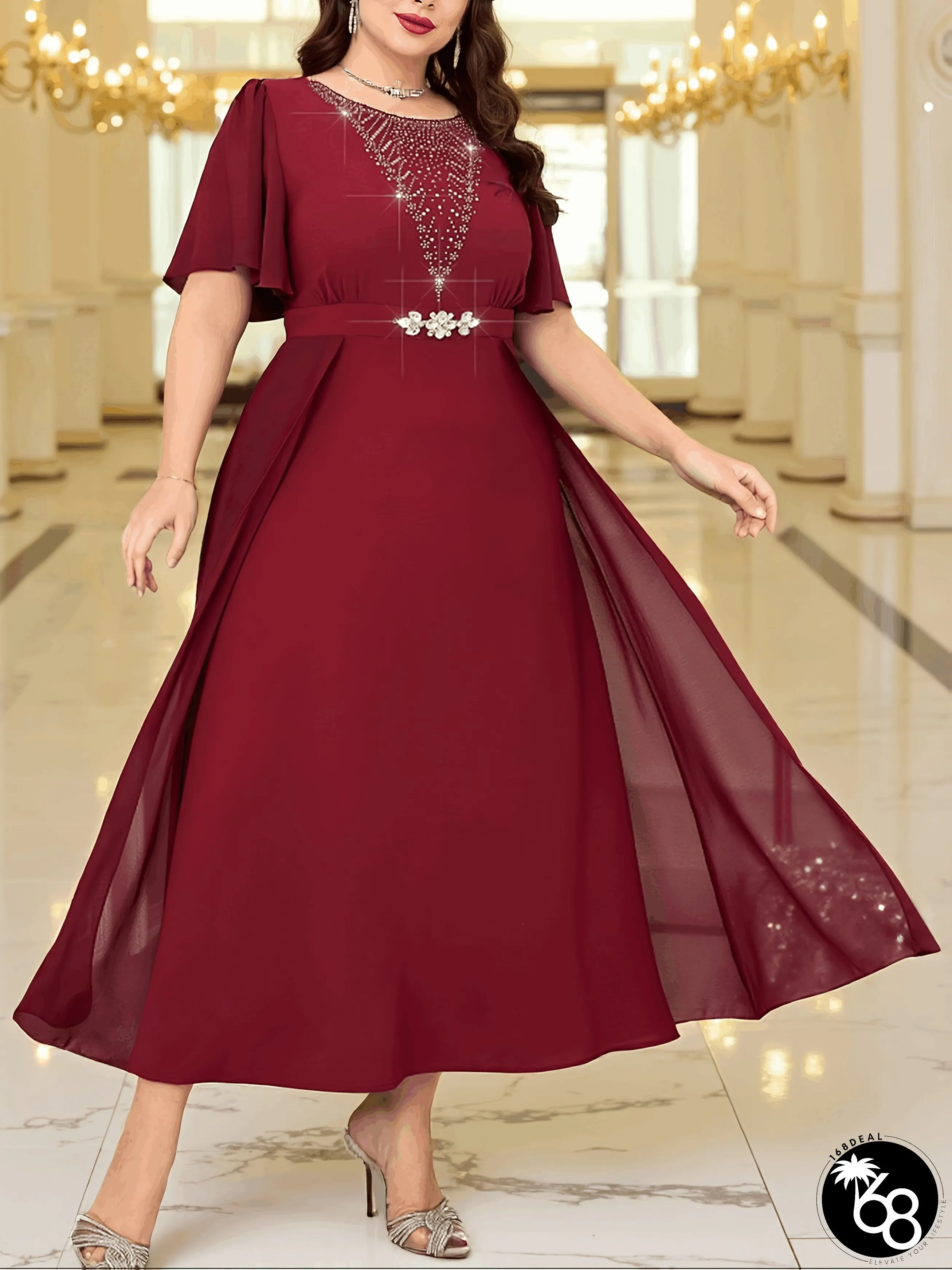 Plus Size New Womens Summer Dress With Waist-Cinching Design That Flatters The Figure | 168DEAL