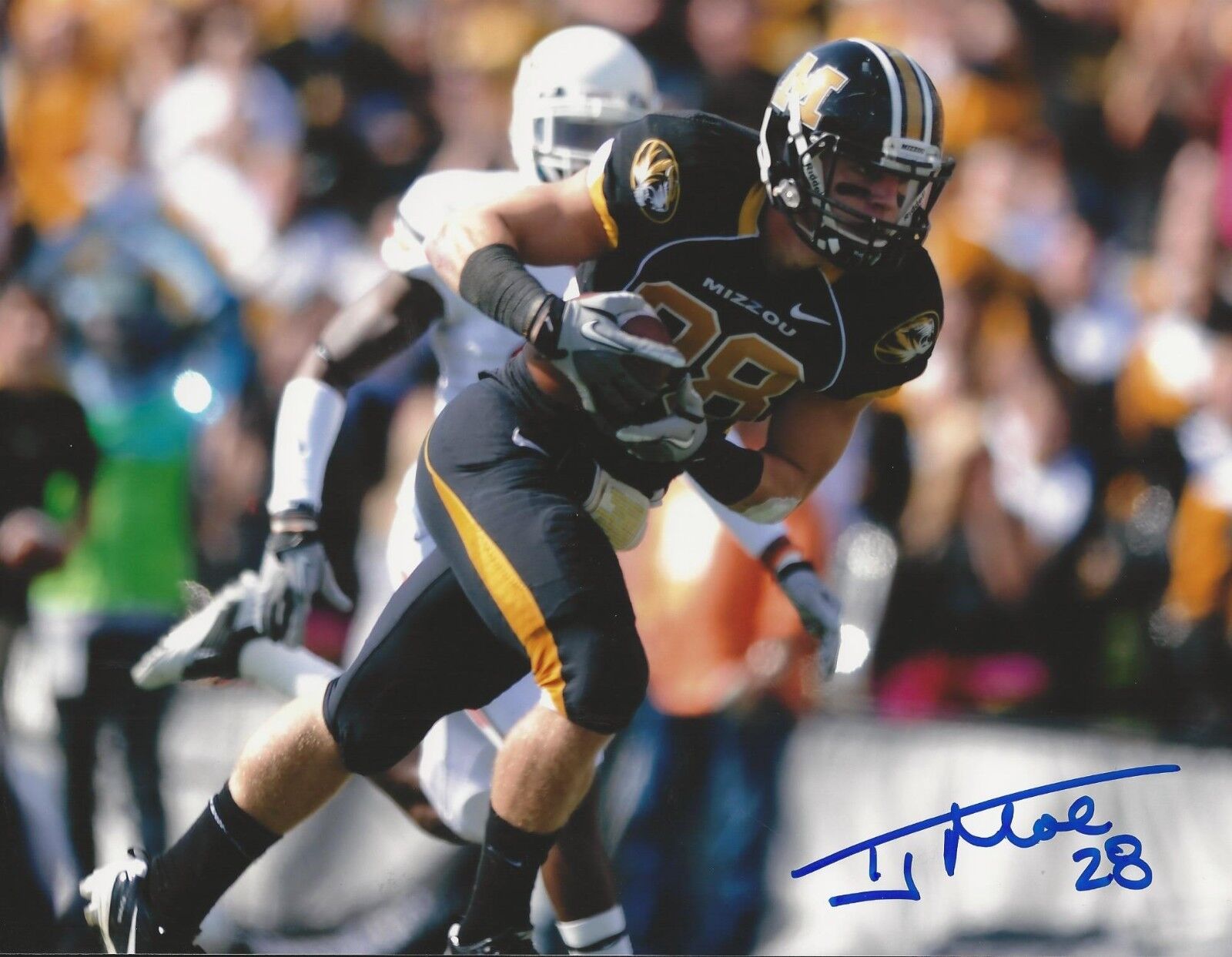 Autographed T. J. Moe University of Missouri Tigers 8x10 Photo Poster painting - w/COA