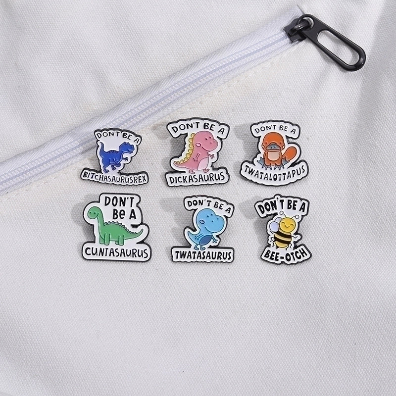 Cartoon Style Cute Animal Letter Plant Alloy Stamping Stoving Varnish Women’s Brooches