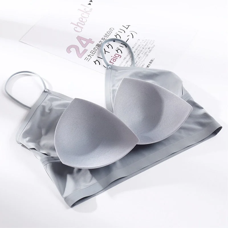 Sexy Seamless Bra Padded Push Up Bralette Women's Underwear Soft and Comfortable Sleep Tops Vest Wireless Lingerie For Female