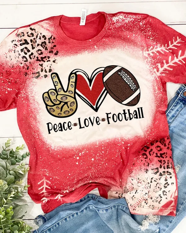PEACE LOVE FOOTBALL T-shirt