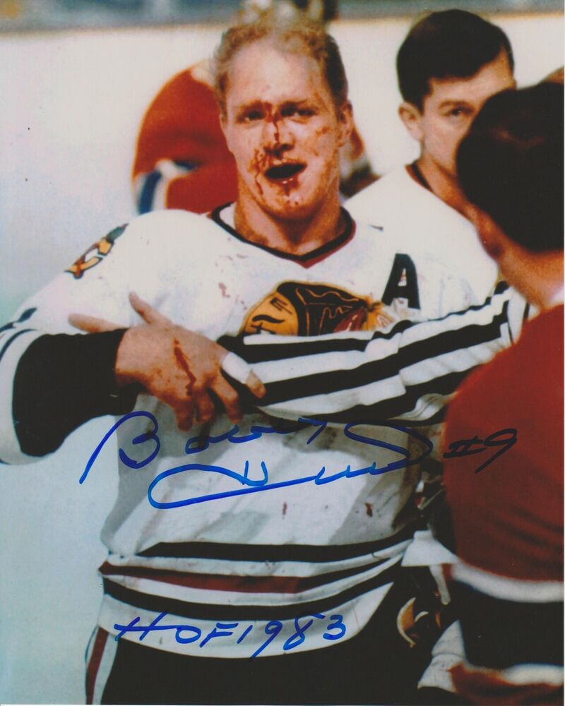 Bobby Hull Original Autographed 8X10 Photo Poster painting #2