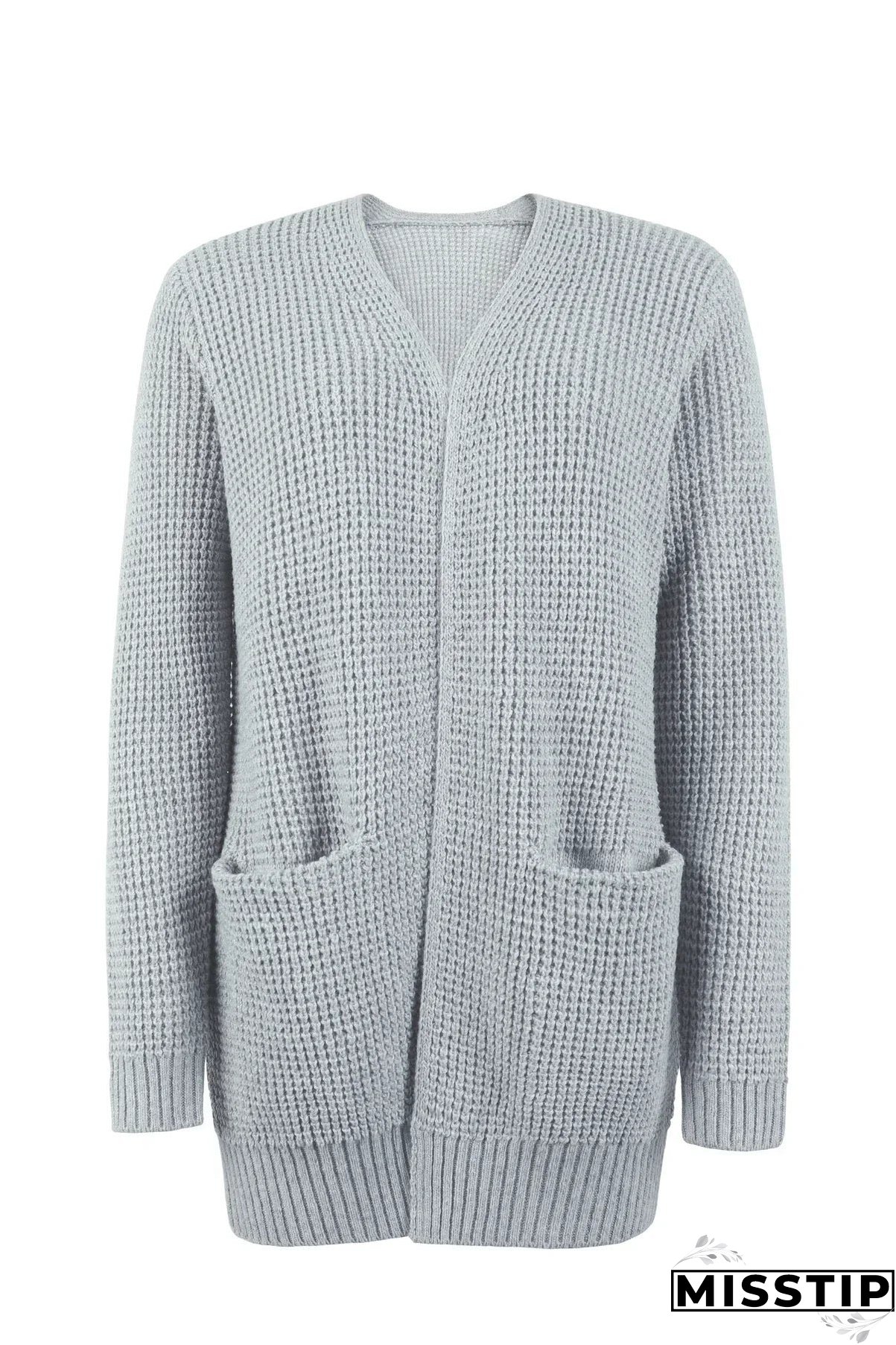 Tatiana - Long Sleeve Knitted Cardigan With Pockets