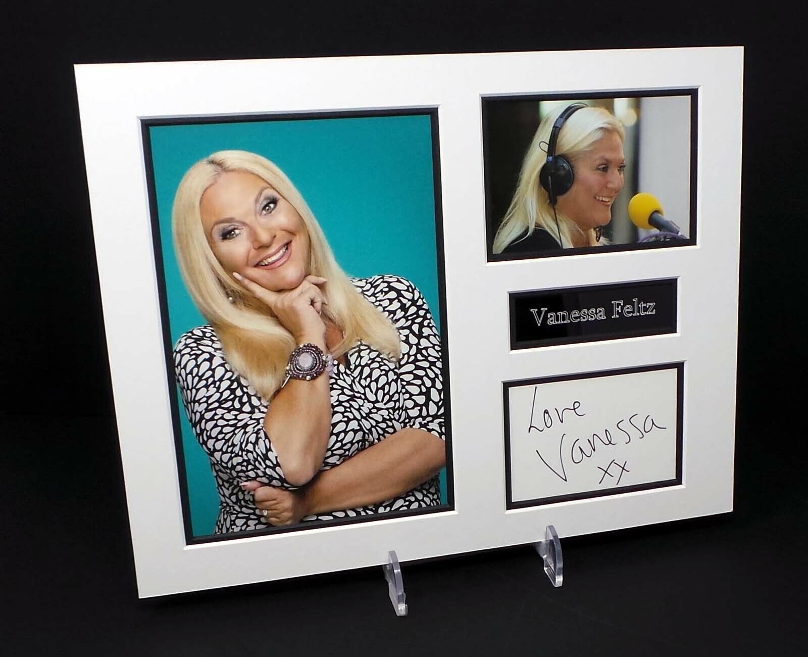 Vanessa FELTZ Signed Mounted Photo Poster painting Display AFTAL RD COA Radio DJ TV Personality