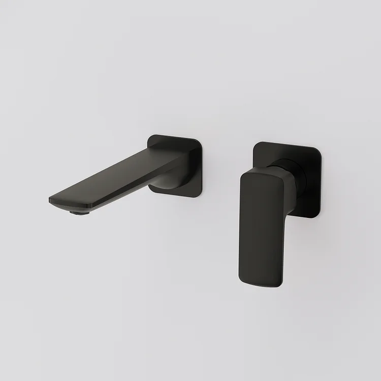 EVERSTEIN Wall-Mounted Bathroom Faucet in Matte Black SFS-1317B-BK