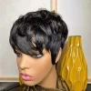 Pixie Wigs 100% Human Hair Short Cut Curly Wig no Lace Wigs