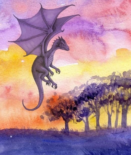 

Purple Flying Dragon – Paint By Numbers - 40*50CM, 501 Original