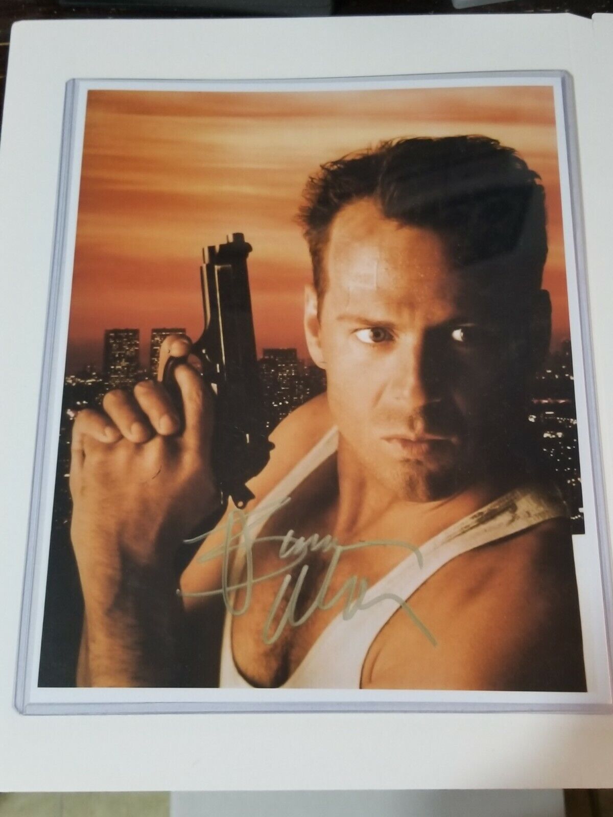 Die Hard Signed 8x10 Photo Poster painting RP -  Shipping!! Bruce Willis