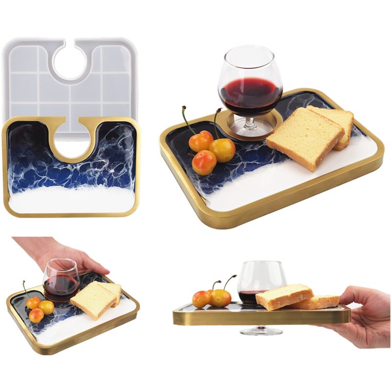 Breakfast Tray Resin Mold With Cup Mat
