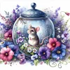 (30*30cm)Flowers Hamster - Square AB Drill Diamond Painting