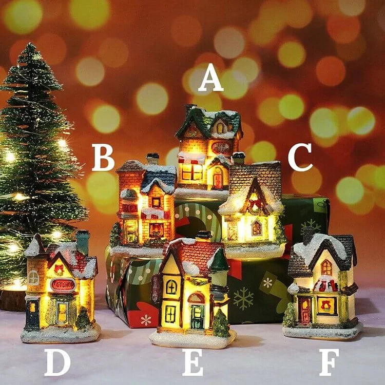 Christmas Decoration Resin House Light - Appledas