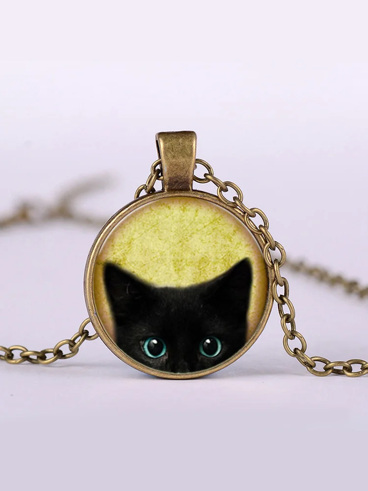 Vintage Black Cat NeckLace