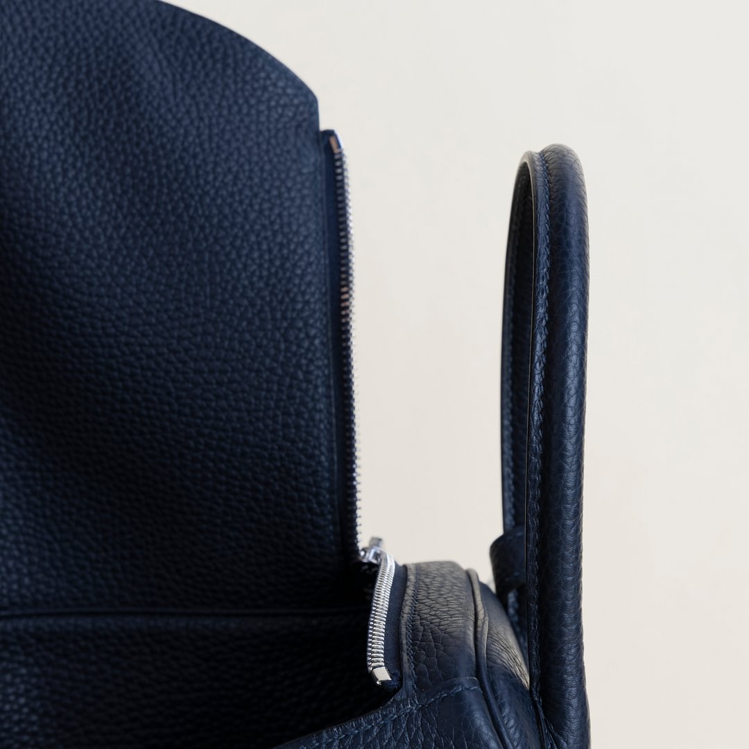 Lindy 30cm Clemence leather 2Z Blue nuit PHW