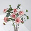 Blooming 5 Heads Tall Stem Artificial Dahlia Flower