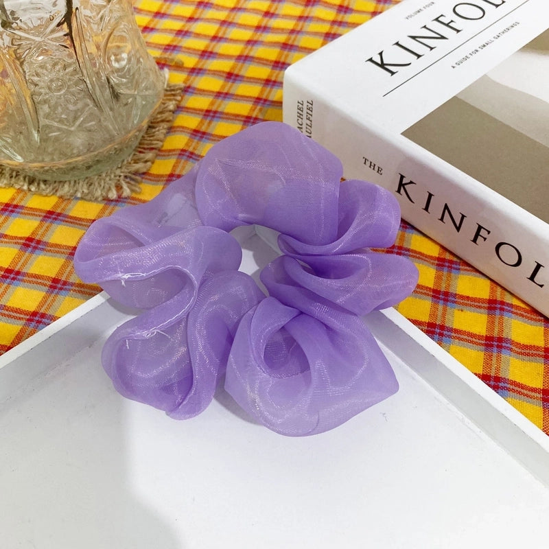 Women’s Minimalist Korean Style Geometric Solid Color Polyester Hair Tie